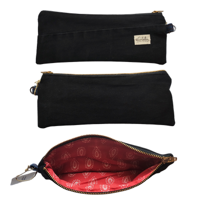 Estuche negro/cachemir