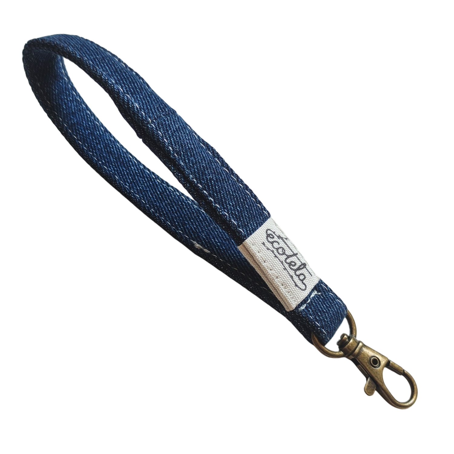 Denim mosquetón bronce
