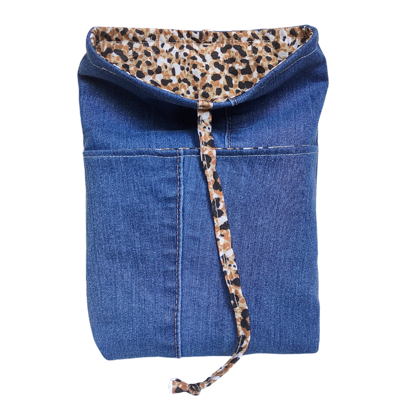 Funda denim+animal print