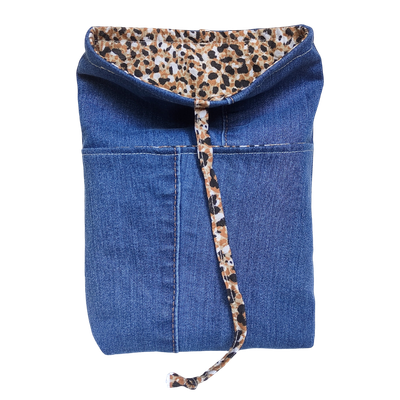 Funda denim+animal print