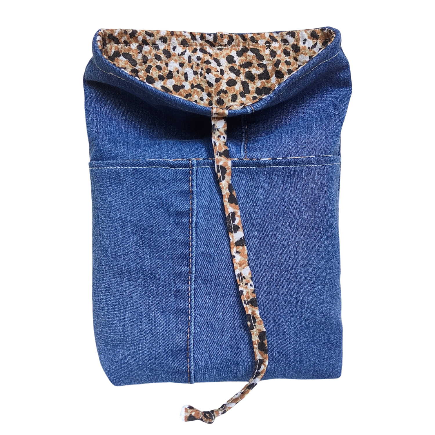 Funda denim+animal print