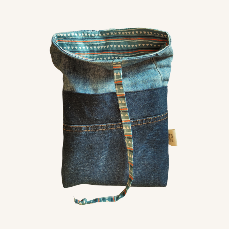 Funda denim claro/oscuro/azul
