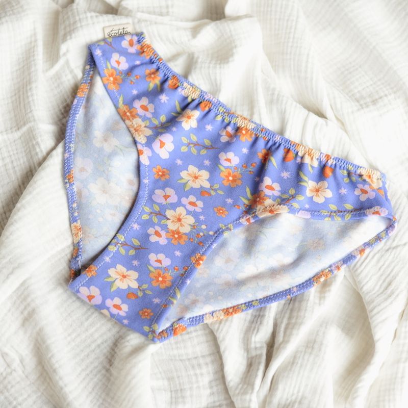 Bragas azul flores
