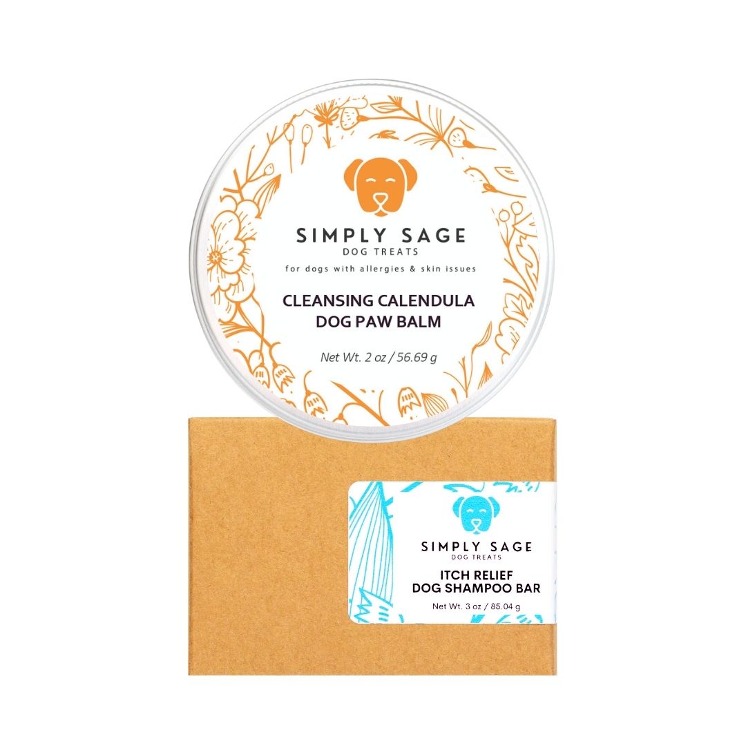 Calendula Dog Paw Balm &amp; Itch Relief Dog Shampoo Bar