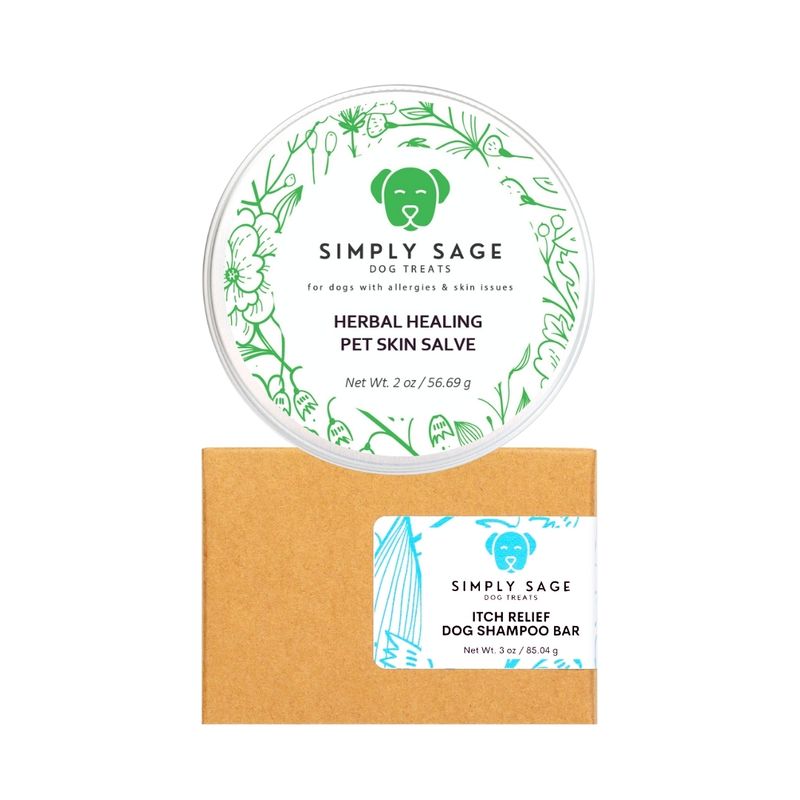 Herbal Pet Skin Salve &amp; Itch Relief Dog Shampoo Bar