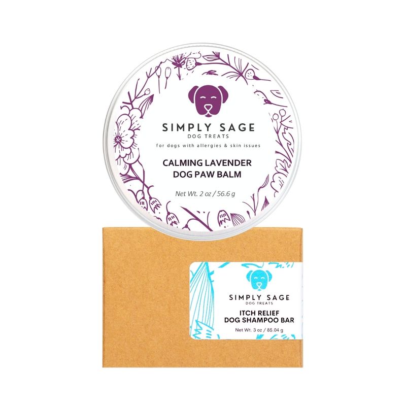 Lavender Dog Paw Balm &amp; Itch Relief Dog Shampoo Bar