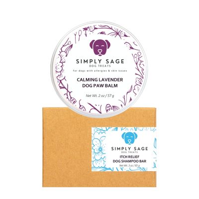 Lavender Dog Paw Balm &amp; Itch Relief Dog Shampoo Bar