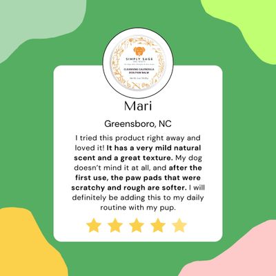 Cleansing Calendula Dog Paw Balm