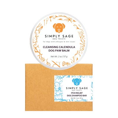Calendula Dog Paw Balm &amp; Itch Relief Dog Shampoo Bar