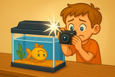 Don&#39;t use flash when photographing fish!