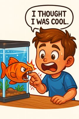 Why Letting Your Pet Fish With Teeth Bite You Is a Bad Idea