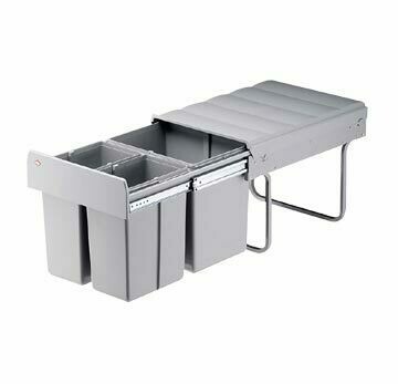 Cubo basura Doble 1x 16L / 2x 8L porta residuos (Caja: 1 PZA)