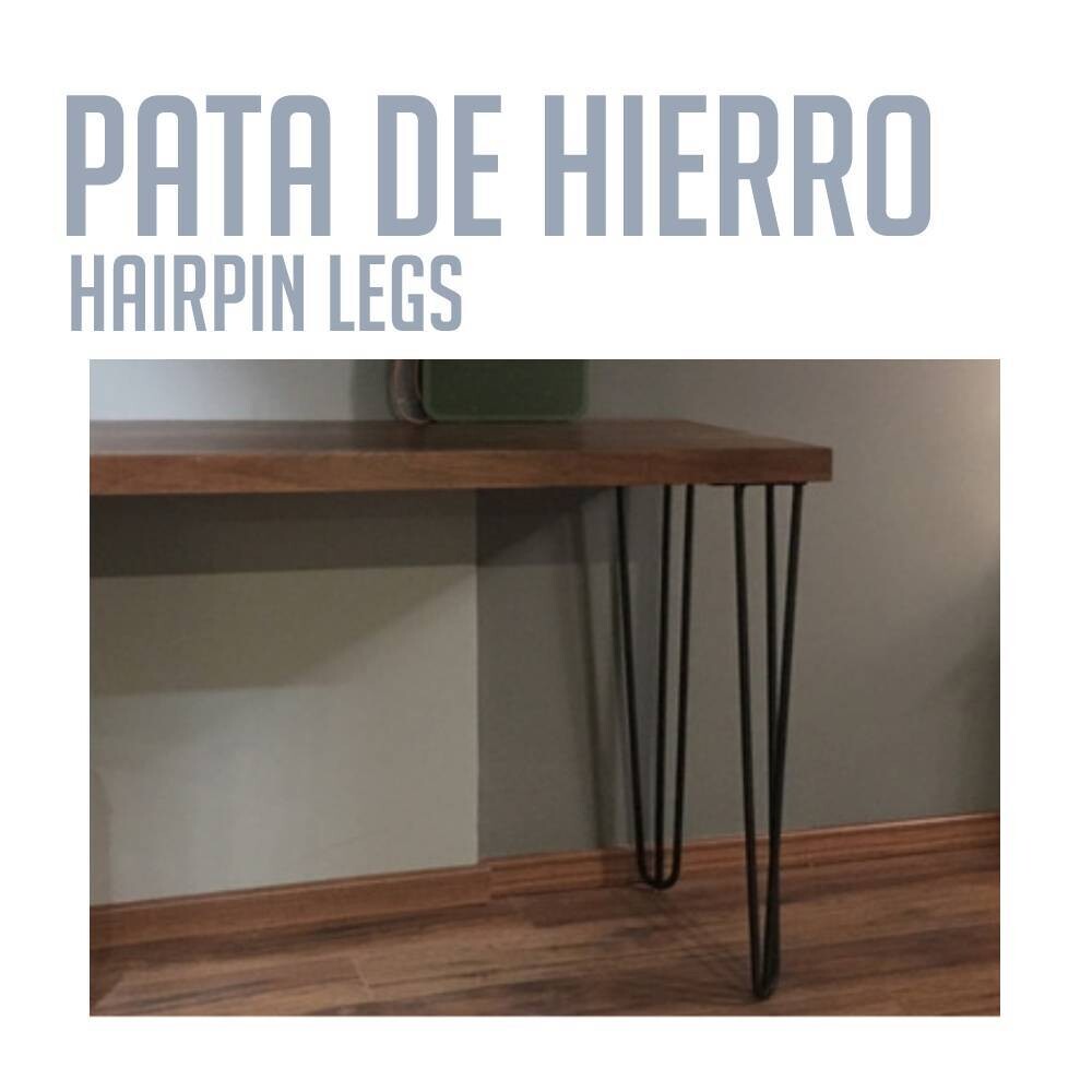 Pata Hairpin Hierro Reforzada 50cm (Caja: 1 PZA)