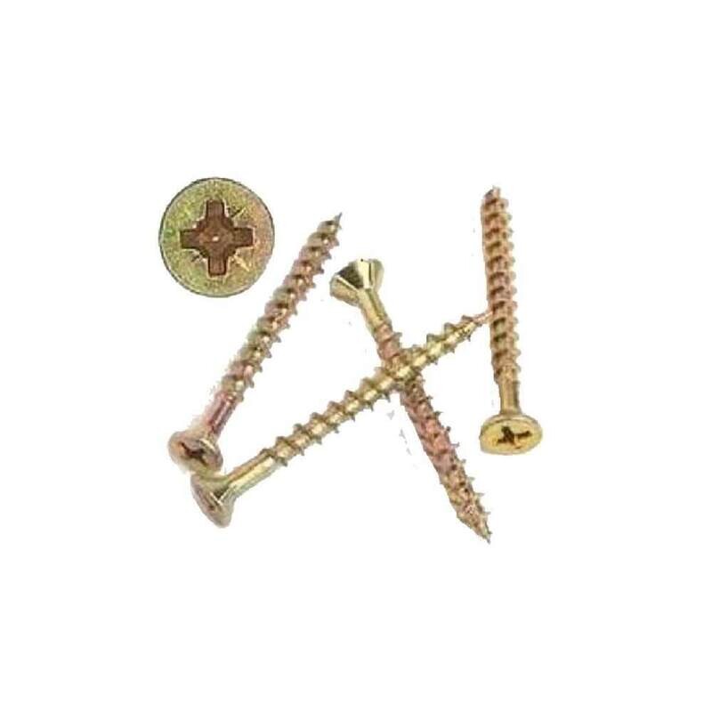 Tornillo Fix dorado Cabeza  Phillips 4.5x50 (Caja: 500 PZA)