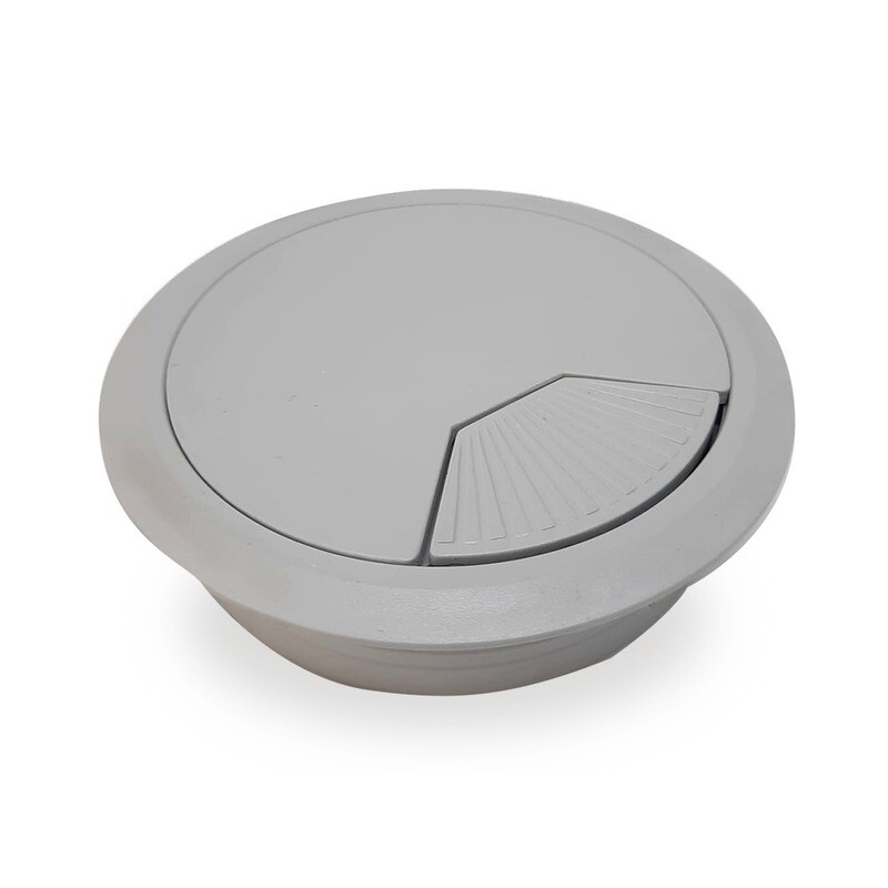 Pasacable plastico Gris 8cm. (Caja: 1 PZA)