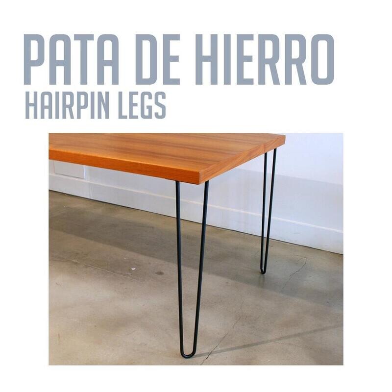 Pata Hairpin Hierro Simple 30cm (Caja: 1 PZA)