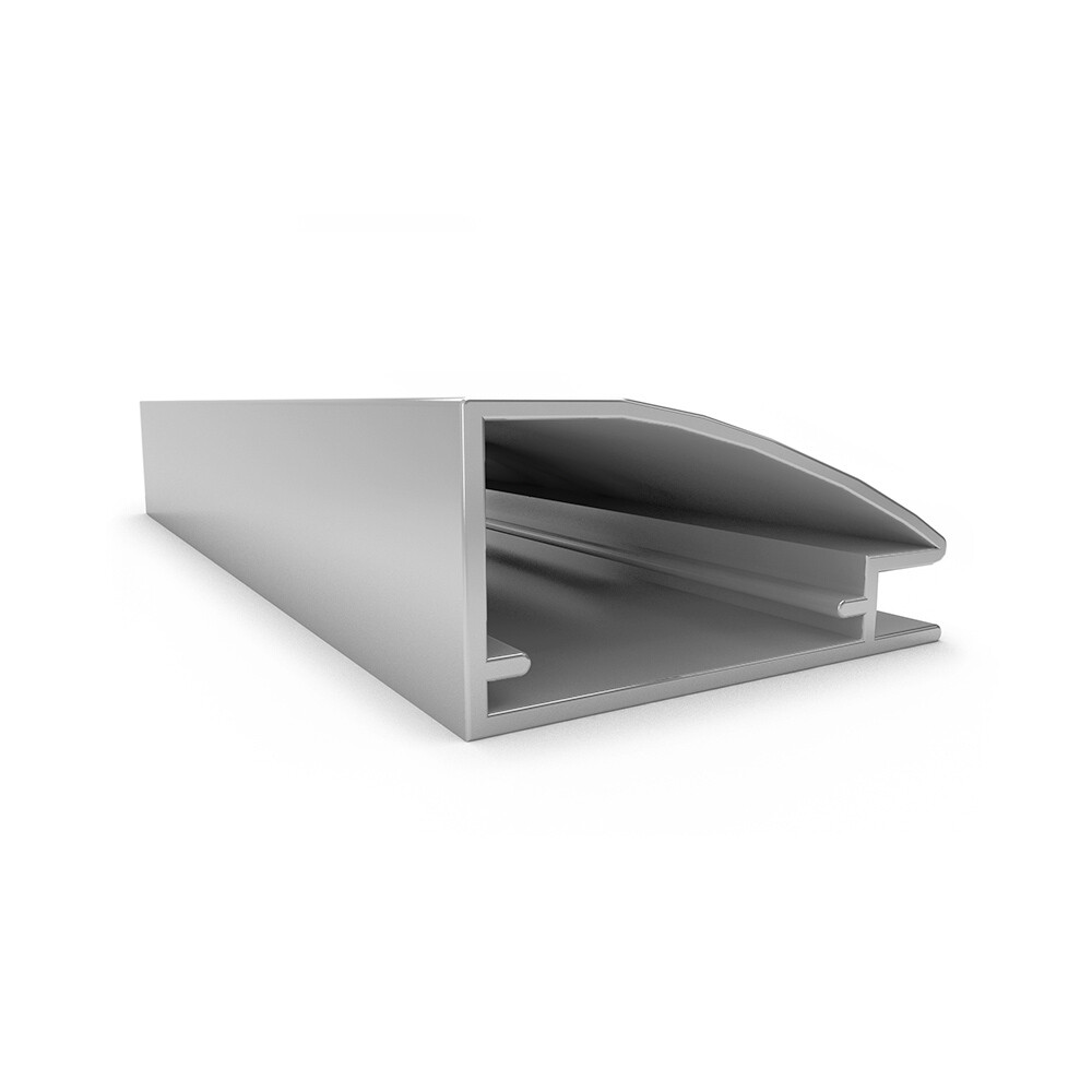 Perfil Marco de Aluminio 20x45 CURVO x 3 metros (Caja: 1 PZA)