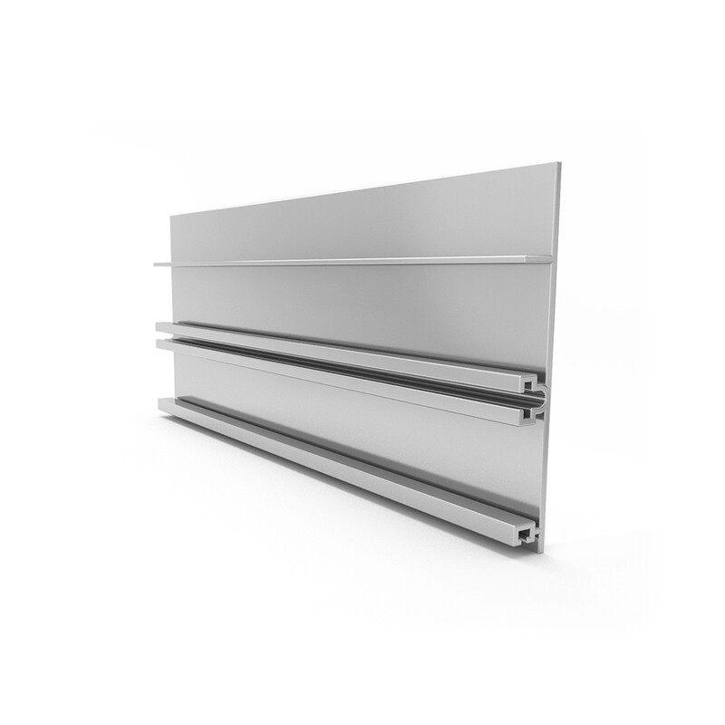 Perfil Zocalo de Aluminio 12cm x 3m. (Caja: 1 PZA)