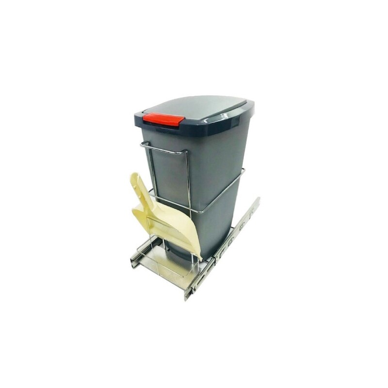 Porta Residuos N° 3 Sistema Push p / Apertura Tapa. Guia Telescopica (Caja: 1 PZA)