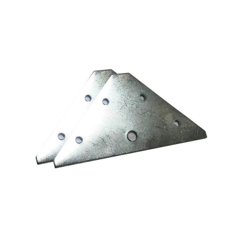 Escuadra Plana chapa triangulo Negra / Blanca (Caja: 1 PZA)