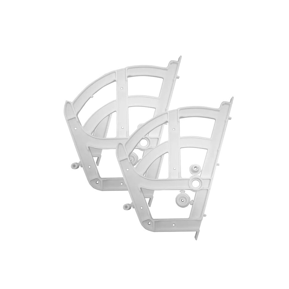 Kit Bisagra Botinero volcable plastico Blanco (Caja: 1 PZA)