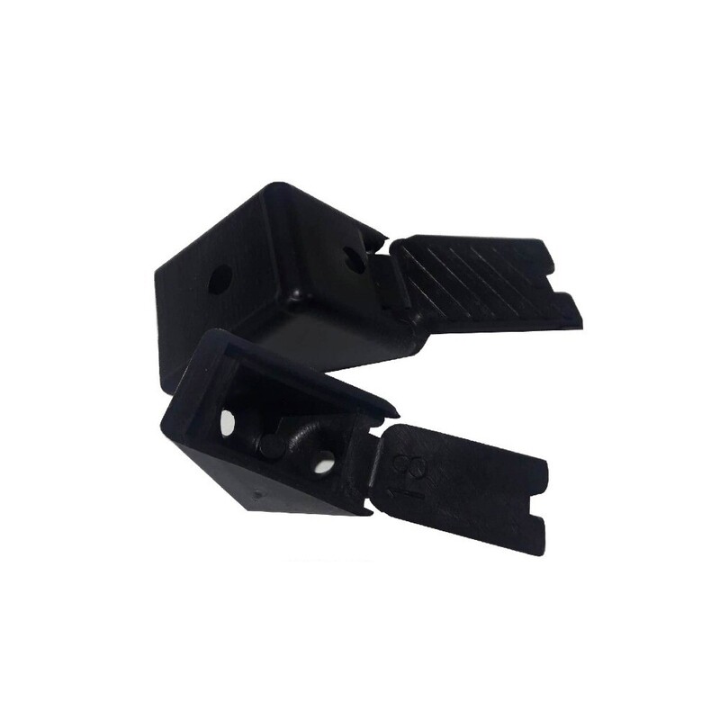 Escuadra de unión angular triangulo plástico Blanca Negra Marron (Caja: 50 PZA)