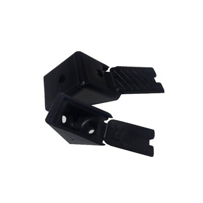 Escuadra de unión angular triangulo plástico Blanca Negra Marron (Caja: 50 PZA)