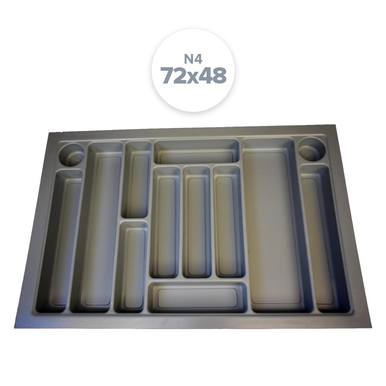 Cubiertero organizador PVC N4 - 72 x 48 Blanco (Caja: 1 PZA)