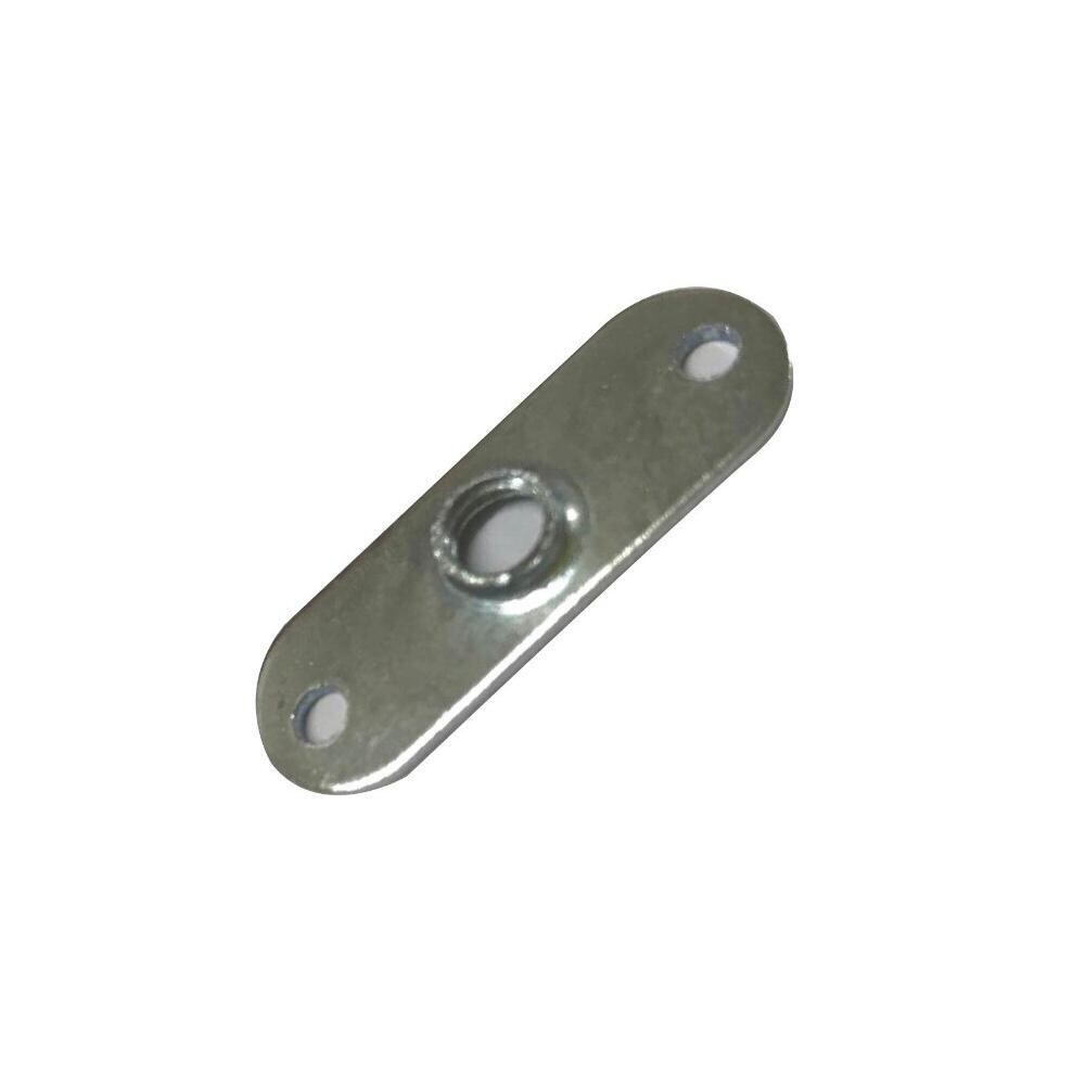 Soporte Plano OVAL para regaton Zincado (Caja: 1 PZA)