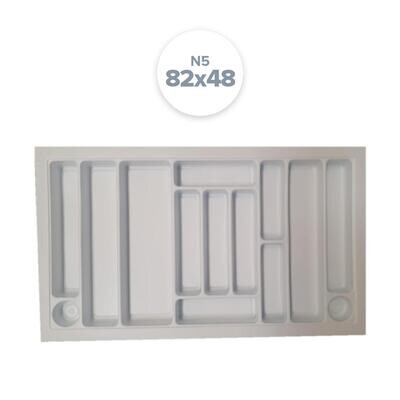 Cubiertero organizador PVC N5 - 82 x 48 Blanco (Caja: 1 PZA)
