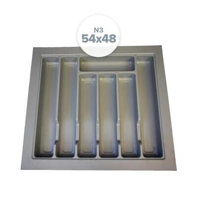 Cubiertero organizador PVC N3 - 54 x 48 Blanco (Caja: 1 PZA)
