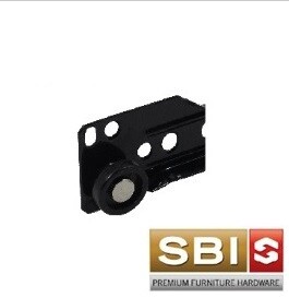 Corredera Z 25cm. H25 25kg.  Negra SBI (Caja: 1 PAR)