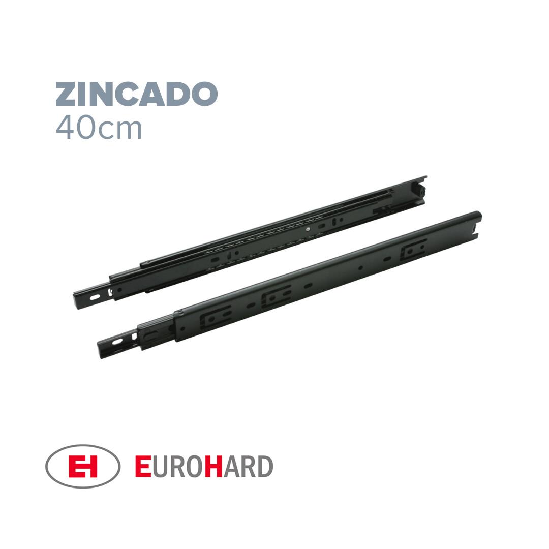 Corredera Telescopica Liviana H38 25kg 40cm. Zincada (1 PAR)