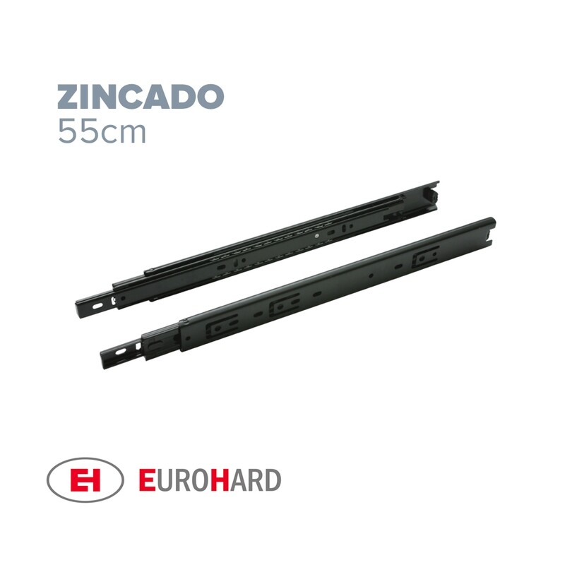 Corredera Telescopica Liviana H38 25kg 55cm. Zincada (1 PAR)