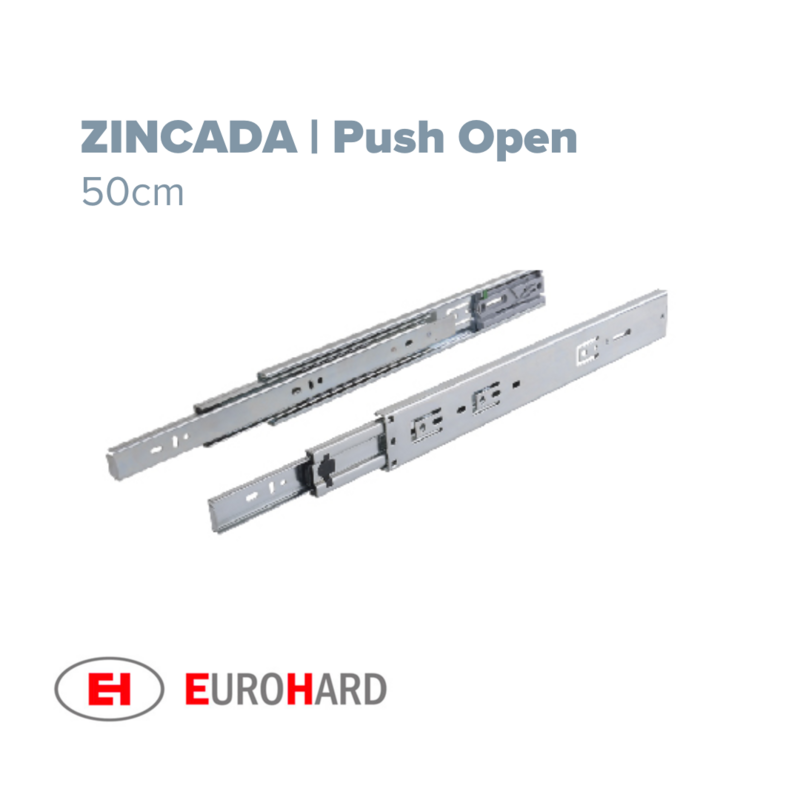 Telescopica Push Open 50cm Zincada EH (Caja: 1 PZA)
