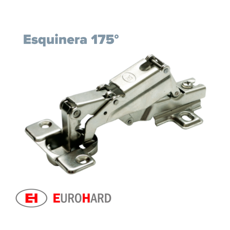 Bisagra esquinera 175º con base. EH (Caja: 1 PZA)