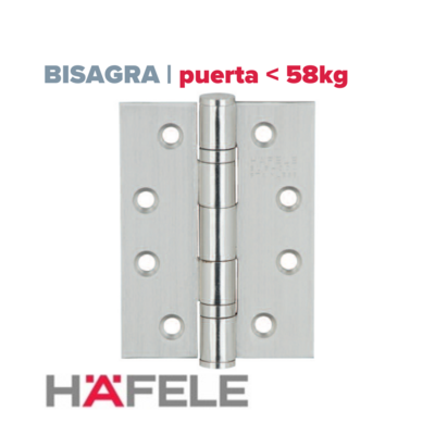 Bisagra municion 58Kg Acero Inoxidable 102x76mm. (Caja: 1 PZA)