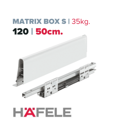 Matrix Box S, 35kg. Blanco, 16 / 120 / 50cm. (Caja: 1 PAR)