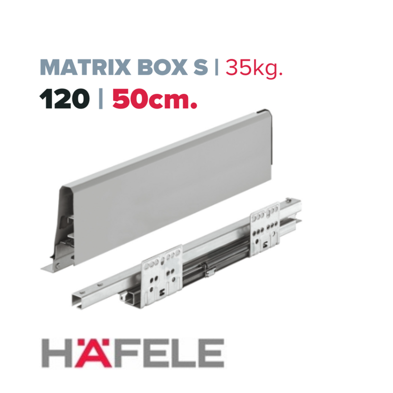 Matrix Box S, 35kg. Gris, 16 / 120 / 50cm. (Caja: 1 PAR)