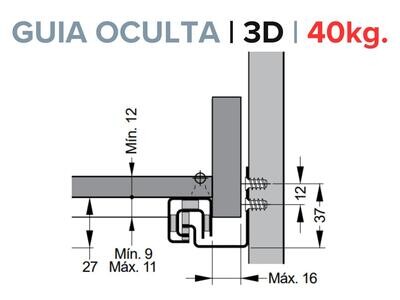 Guia Oculta 3D 40kg