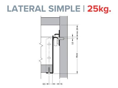 Laterales Simple 25kg.