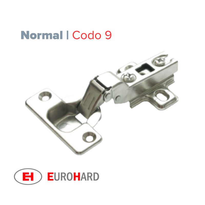Bisagra Normal Codo 9 110º con Base EH (Caja: 1 PZA)