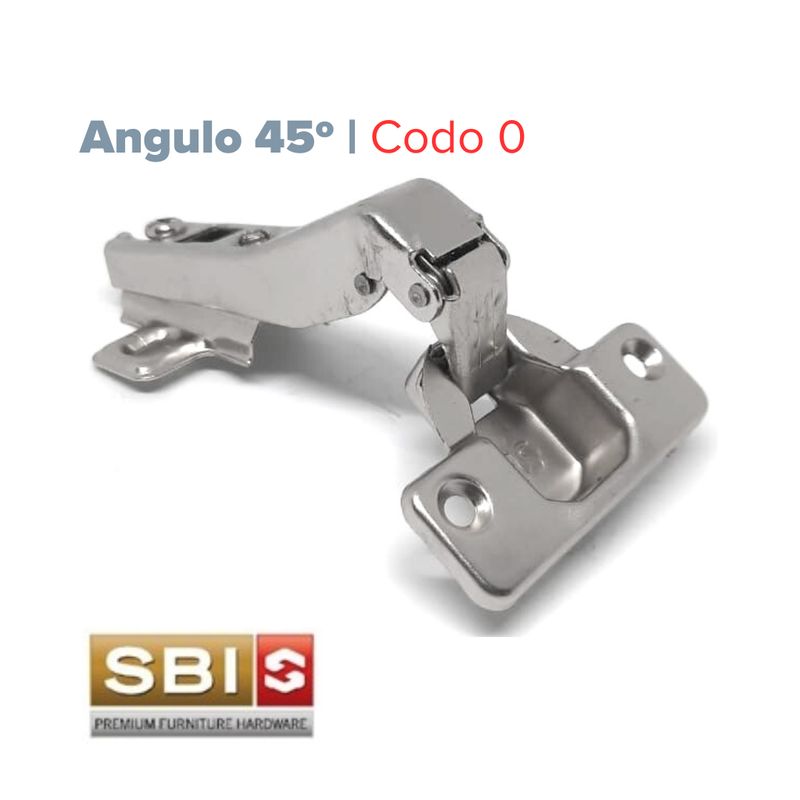 Bisagra Ø35 45º con base SBI (Caja: 1 PZA)