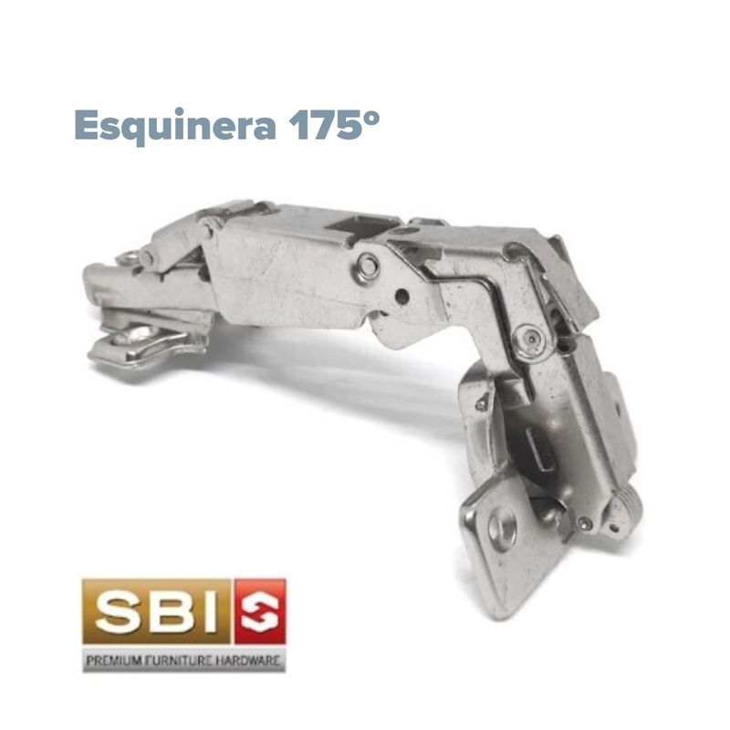 Bisagra Ø35 175º esquinera en ele con base. SBI (Caja: 1 PZA)