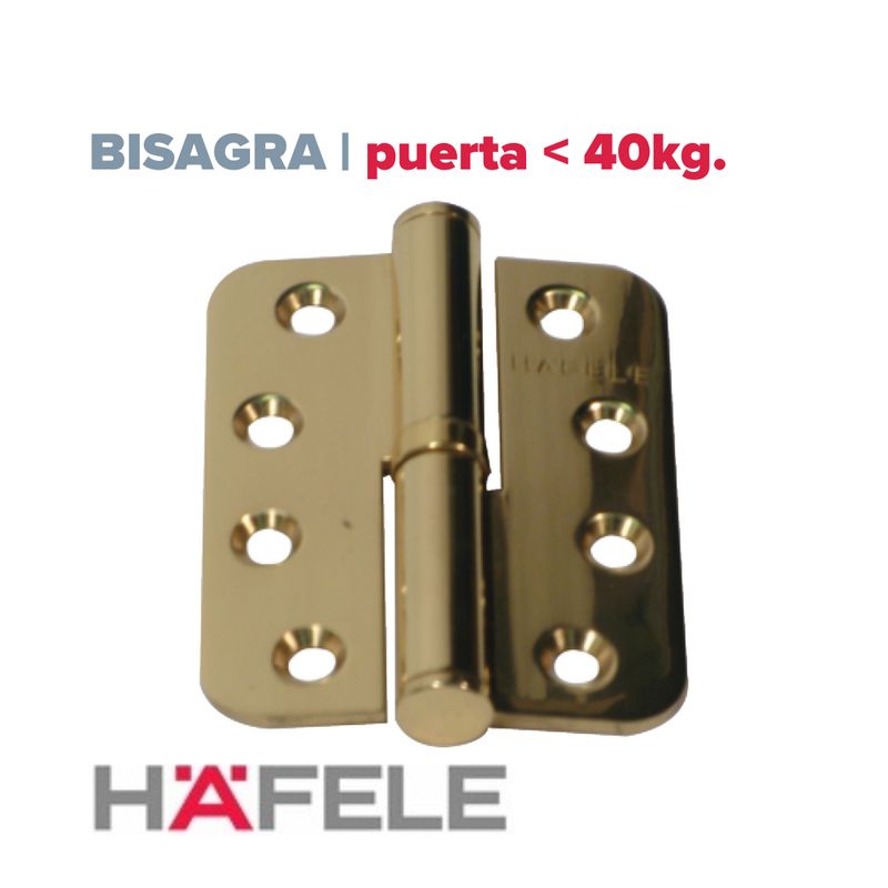 Bisagra Pomela 40kg Acero Inoxidable 80x62mm.DL (Caja: 1 PZA)
