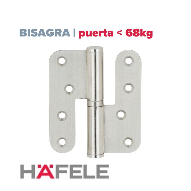 Bisagra Pomela 68kg Acero Inoxidable 100x88mm.DR (Caja: 1 PZA)