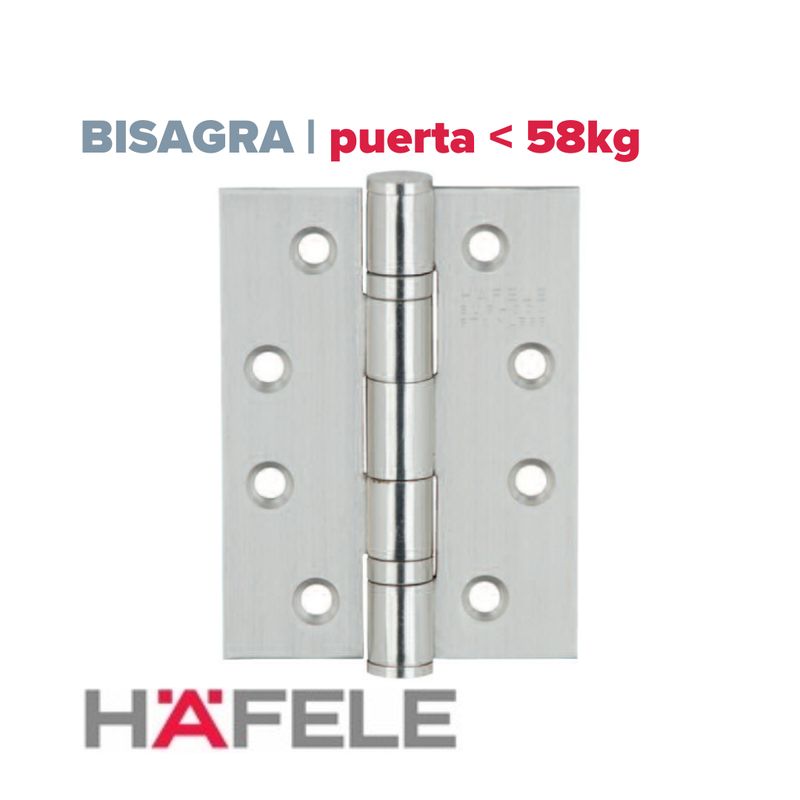 Bisagra municion 58Kg Acero Inoxidable 102x76mm. (Caja: 1 PZA)