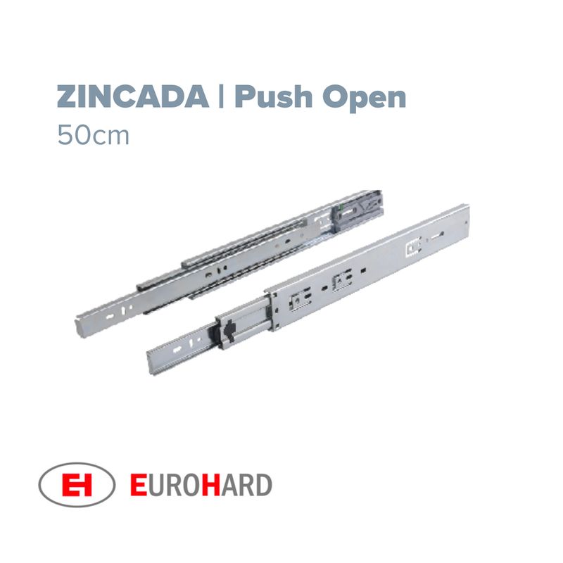 Telescopica Push Open 50cm Zincada EH (Caja: 1 PZA)