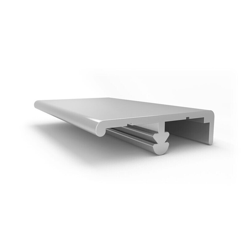 Perfil Tapacanto 18mm. Aluminio Arpón 5012 SBI x 3 metros (Caja: 1 PZA)