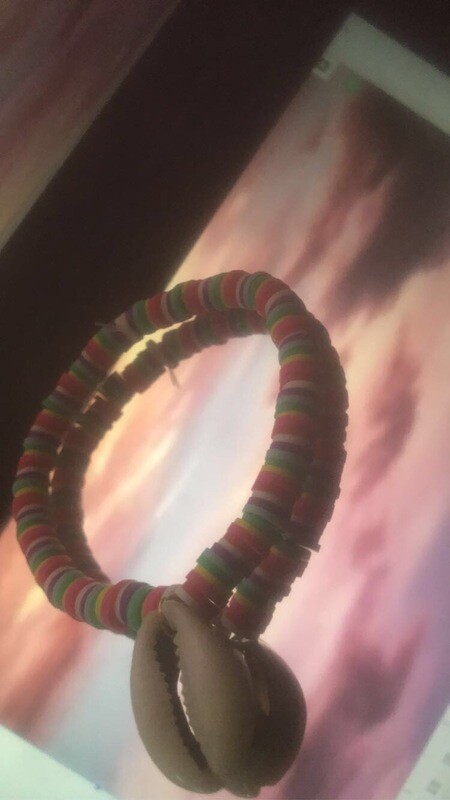 rainbow shell bracelet